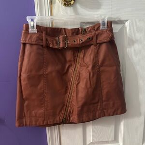 Free People leather skirt